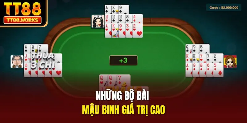 Những bộ bài Mậu Binh giá trị cao