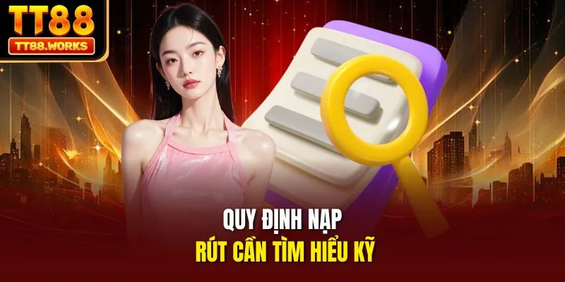 Quy định nạp rút cần tìm hiểu kỹ